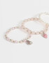 Pulseras Infantiles Con perlas Plateado