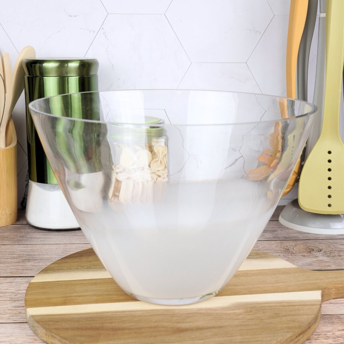 Bowl de vidrio conico grueso 