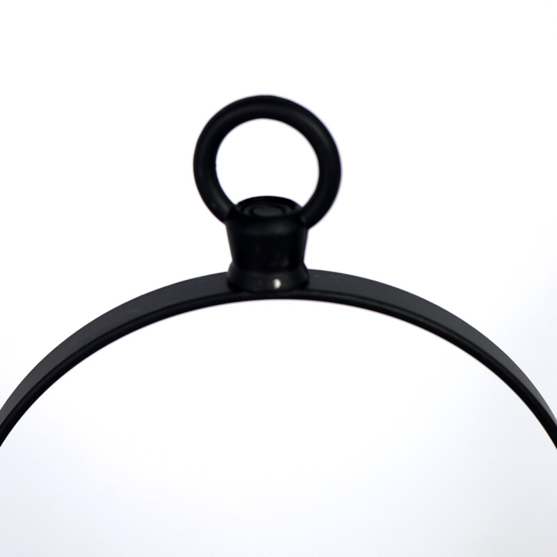 PORTA VELA METAL NEGRO/VIDRIO 12X12X31CM Unica