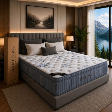 Colchon de resortes Queen HAMPTONS Vanadium Colchon de resortes Queen HAMPTONS Vanadium