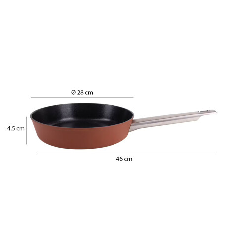 Sartén Antiadherente Ø28x5Cm en Aluminio Forjado Agros Terracota