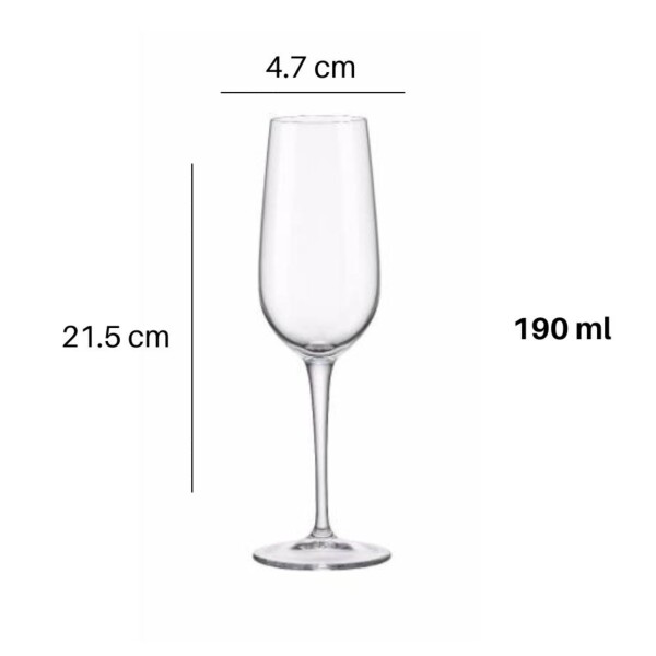 Copa Champagne Vidrio Templado x6 190 ml Bormioli Copa Champagne Vidrio Templado x6 190 ml Bormioli