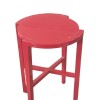 MESA LATERAL REDONDA LACA ROJA - PRODUCTO CON DETALLES - MESA LATERAL REDONDA LACA ROJA - PRODUCTO CON DETALLES -