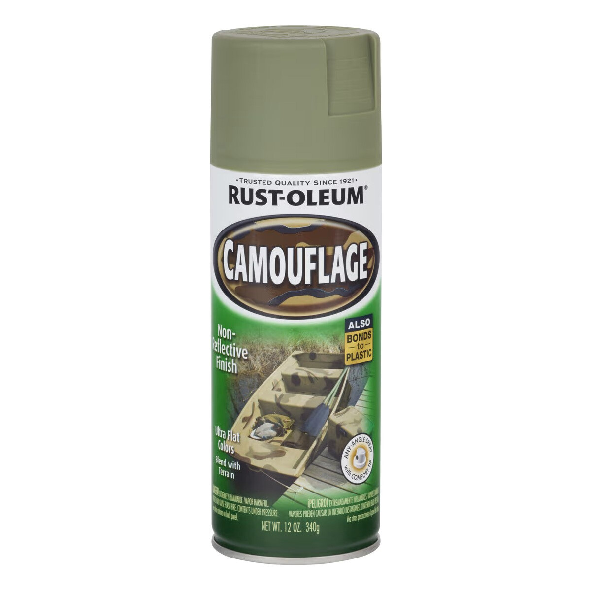 AEROSOL RUST OLEUM CAMUFLADO VERDE OSCURO MATE DEEP FOREST GREEN 