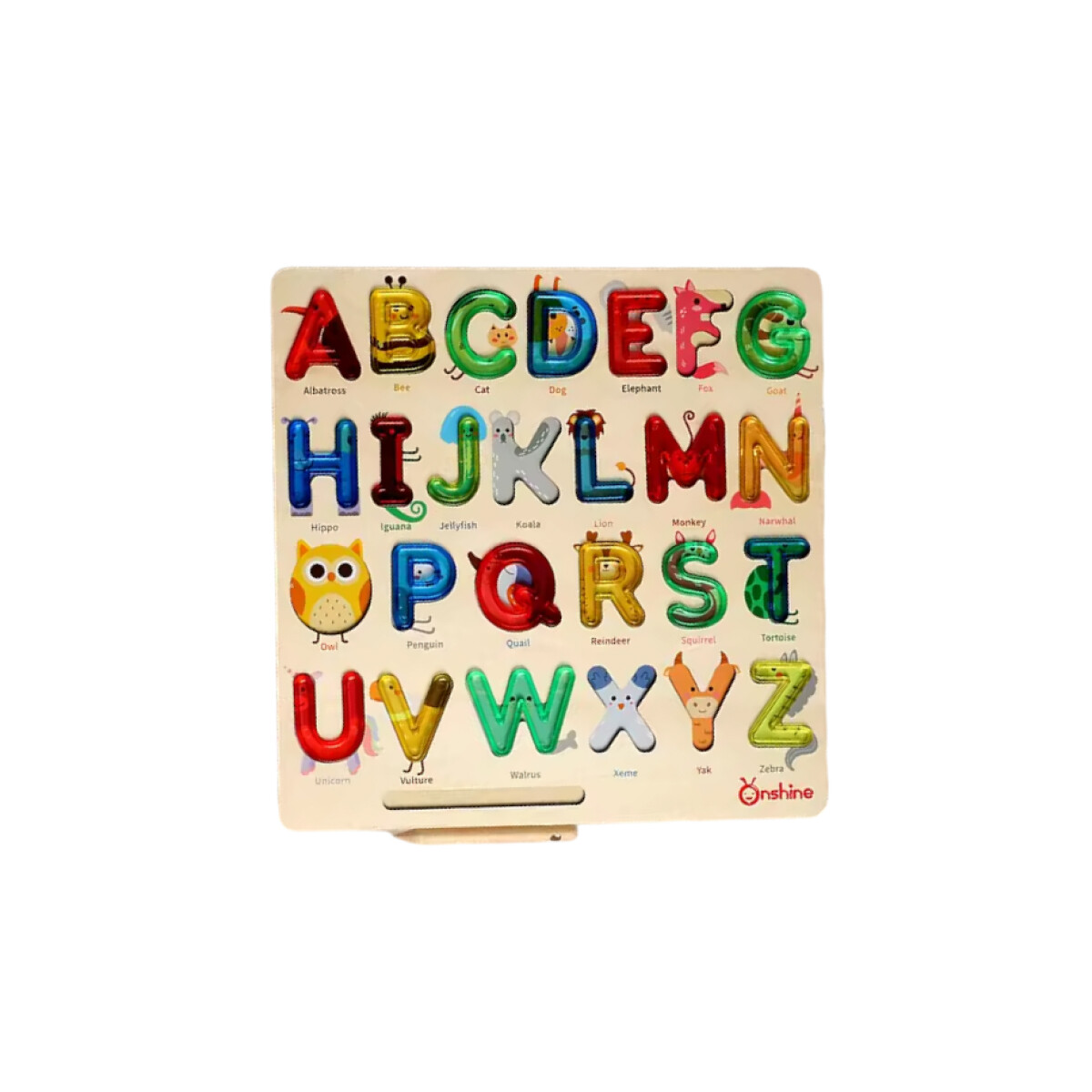 Juego de piezas encastrables abecedario 