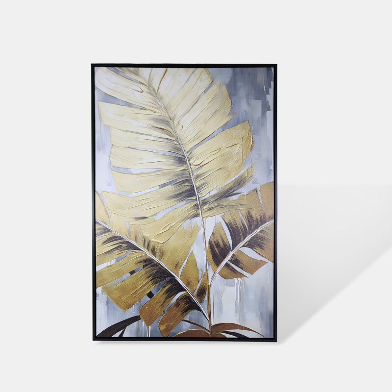 CUADRO DEC HOJAS 60X90CM Unica