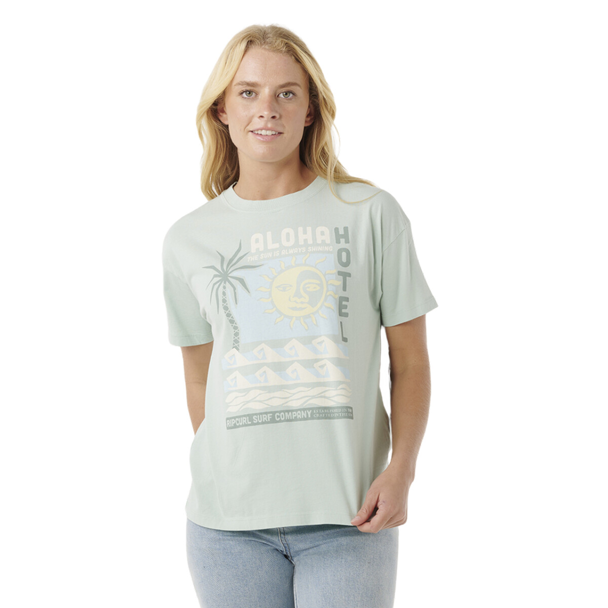 Remera Rip Curl Aloha Hotel Relaxed Tee - Verde 