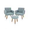 Conjunto Decorativo 495 Dallas 2 Poltronas + Puff Celeste Conjunto Decorativo 495 Dallas 2 Poltronas + Puff Celeste