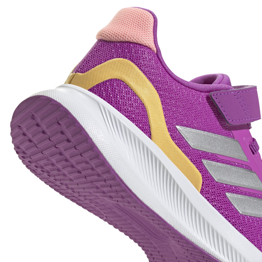 Championes Infantiles Adidas Run Falcon 5 Violeta - Plateado - Amarillo