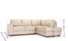 Sillón Lux - 3 Cuerpos Arena - Chaise Izq