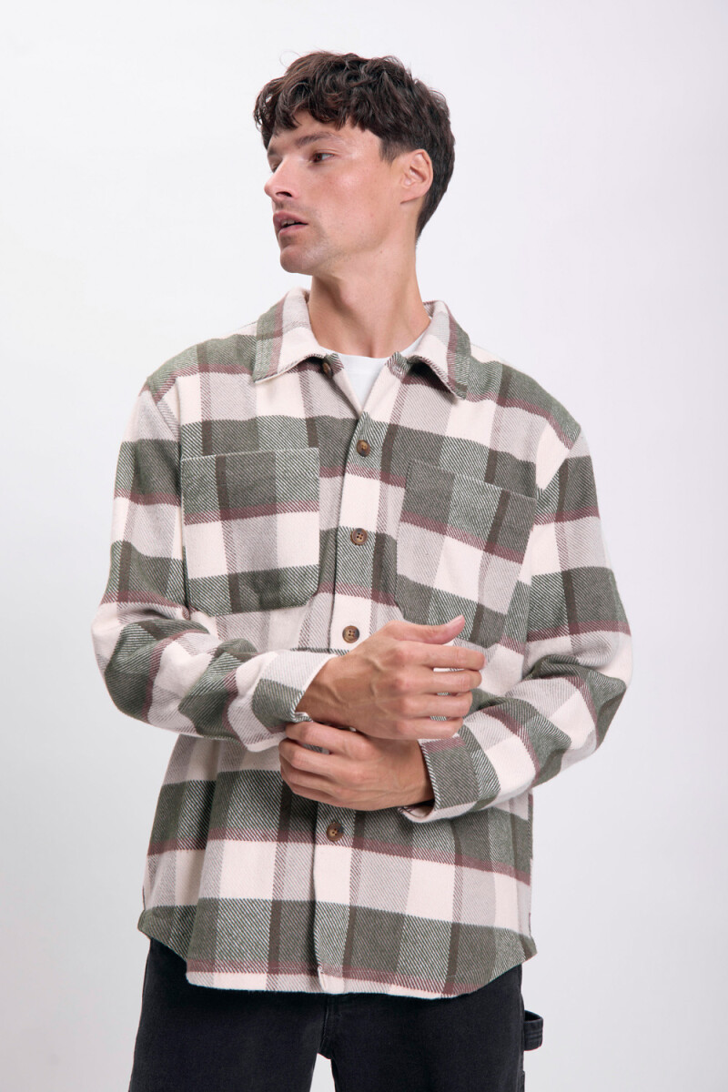Sobrecamisa cuadros Gris