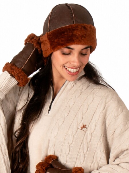 Gorro de Cuero Forrado Gorro de Cuero Forrado