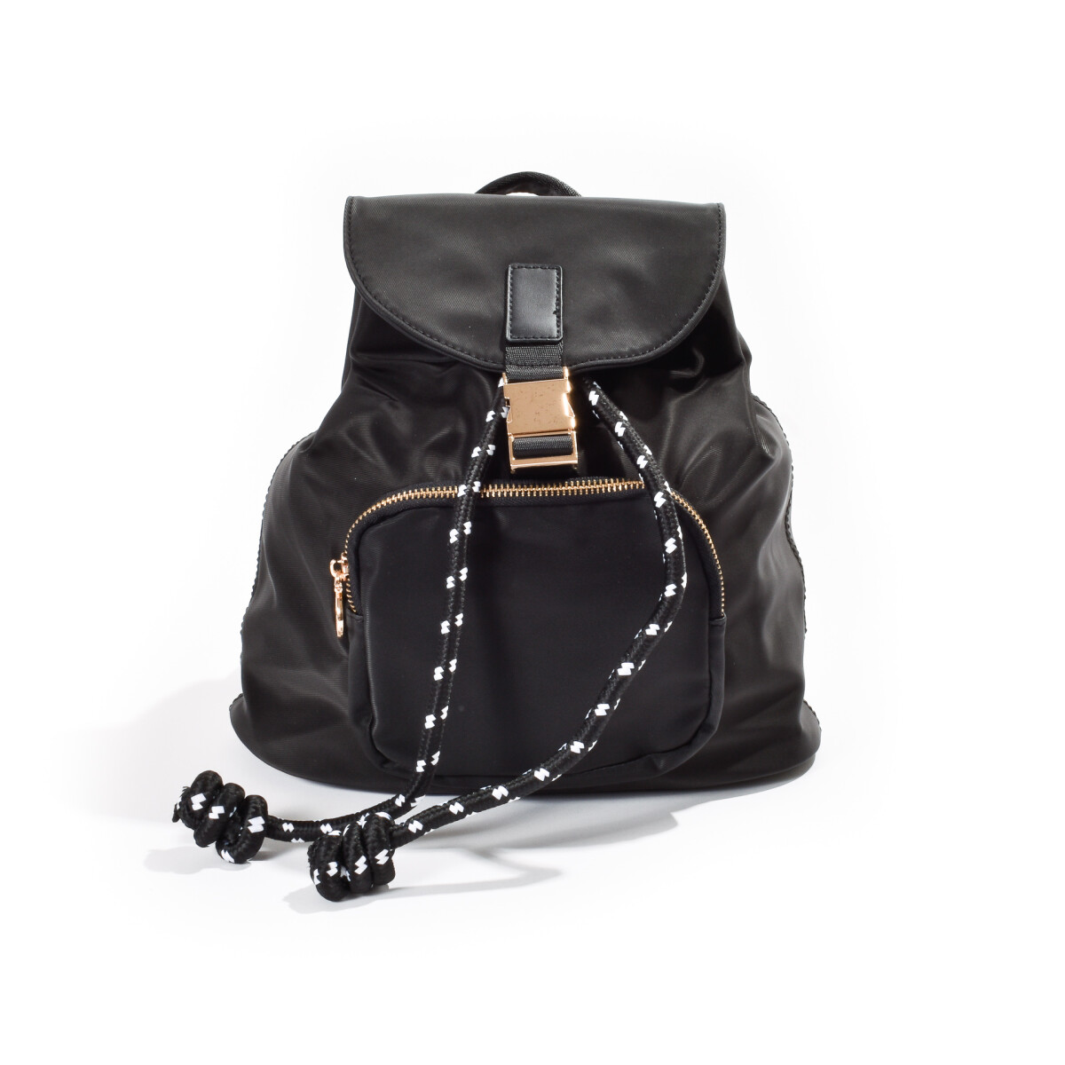 Mochila cordones negra 
