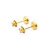 Abridores Zirconia blanca-Oro 18k-Piedra Zirconia-AB9526 conpiedra