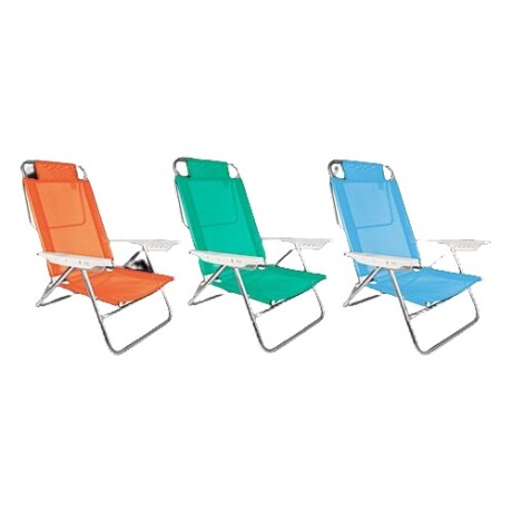 Silla de Playa Posa brazos Plástico Azul Mor