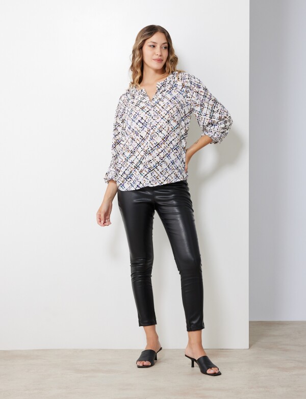 Blusa Gasa Print CRUDO/MULTI