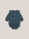 Vestido Estampado Con Smock Verde