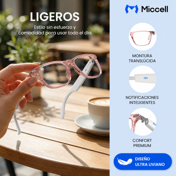 Lentes Inteligentes Bluetooth Música Llamadas Deporte Vq-pag08 ROSADO