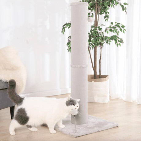 Rascador Gato Torre Gigante Con Pompón Estilo Árbol Gris