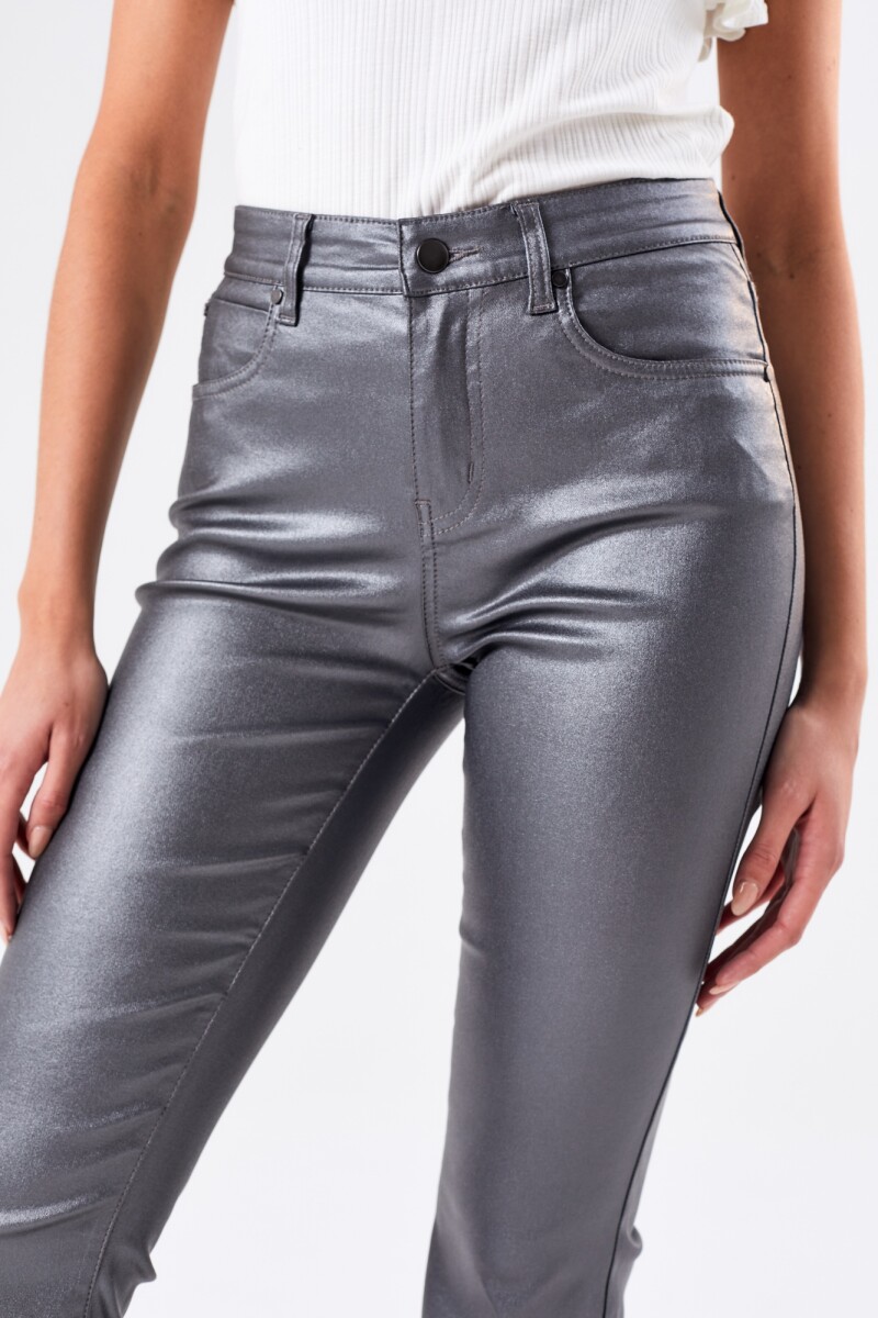 Waxed Crop Flare Plata