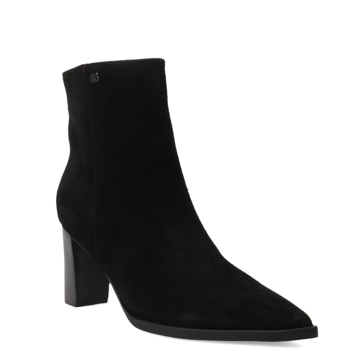Botas de Mujer Bottero Caña Baja En Punta de Cuero - Negro 