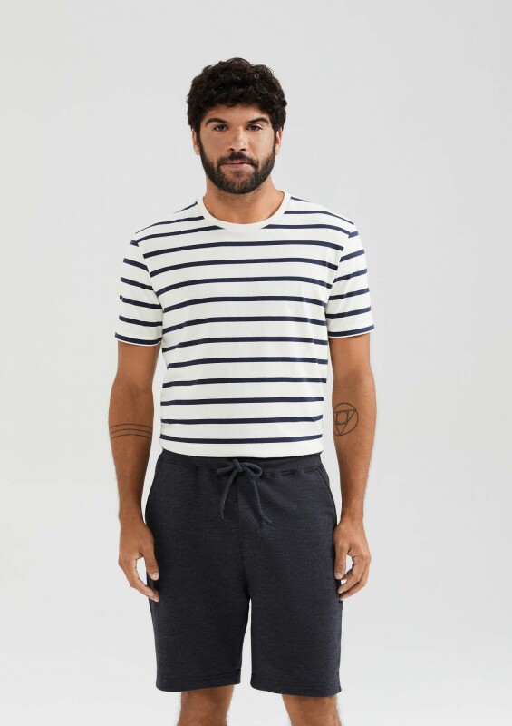 BERMUDA MASC PRETO MESCLA