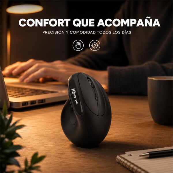 Mouse Vertical Inalámbrico Xtrike Me GW-301 4000 DPI Negro 1