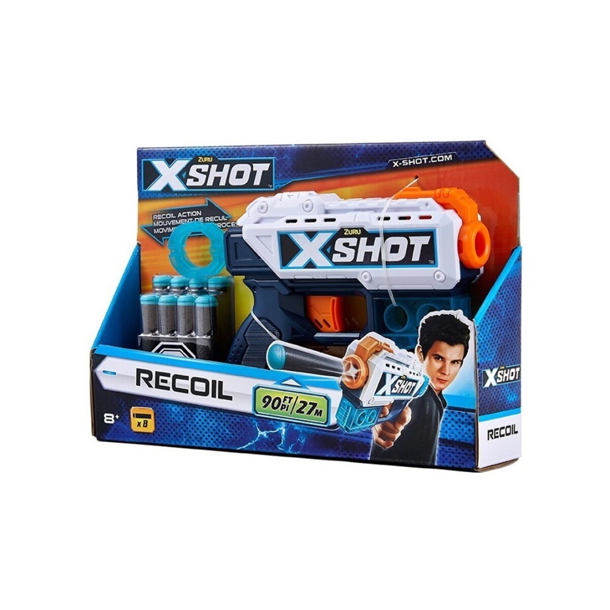 X-shot Excel Kickback con 8 Dardos - 001 