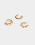 Bijou Cuff De metal Set De Aros Earcuffs Dorado - Dorado