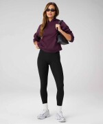 Polera Cozy Fleece Hoodie Mujer Oxblood