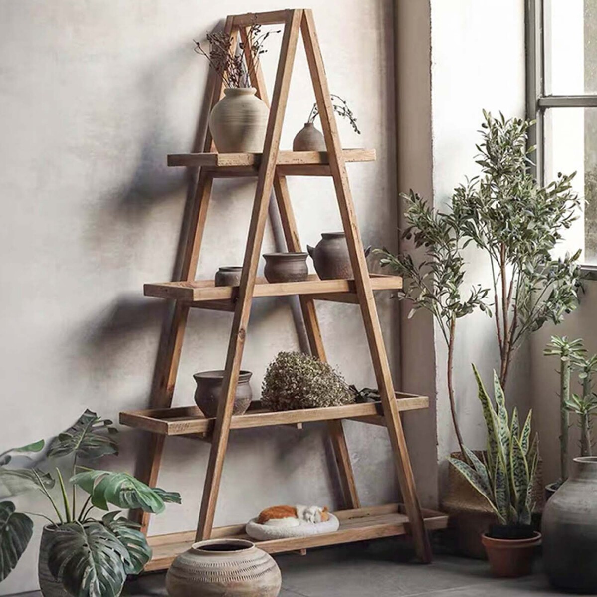 ESTANTERIA/BIBLIOTECA - MADERA NATURAL-BEIGE UMA NATURAL 