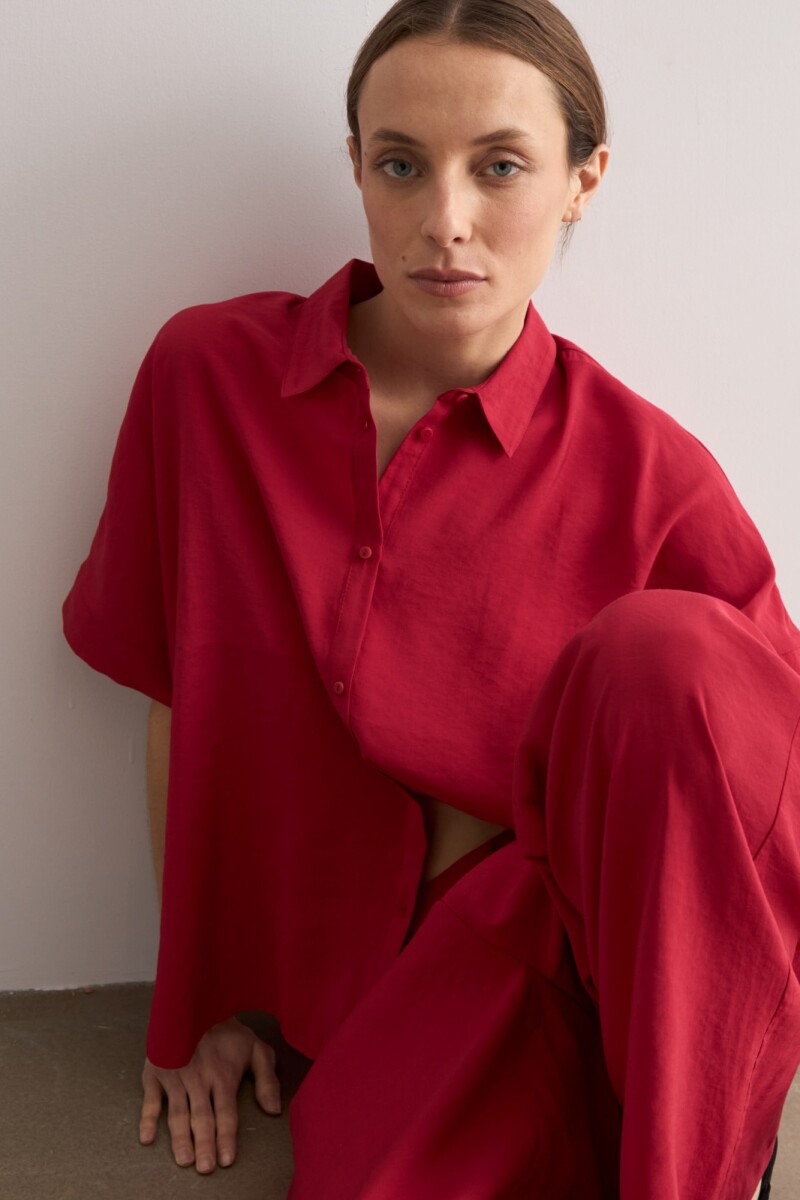 Camisa manga corta - carmesí 
