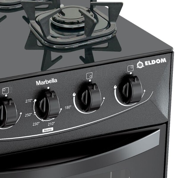 COCINA 4H A GAS ELDOM - MARBELLA VETRO NEGRA COCINA 4H A GAS ELDOM - MARBELLA VETRO NEGRA