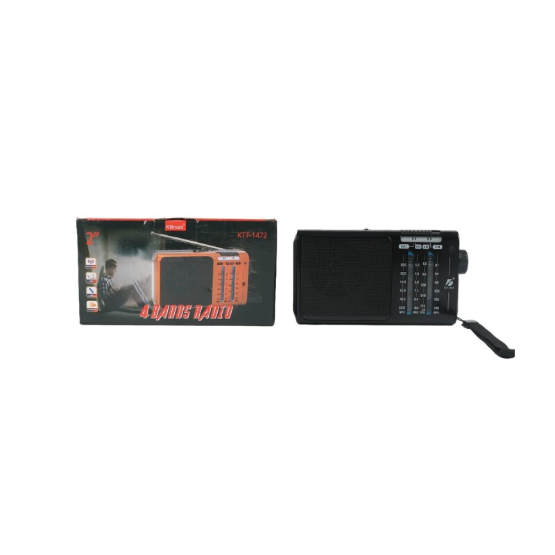 RADIO PORTÁTIL AM/FM KTF-1472 LINTERNA SD NEGRO RADIO PORTÁTIL AM/FM KTF-1472 LINTERNA SD NEGRO