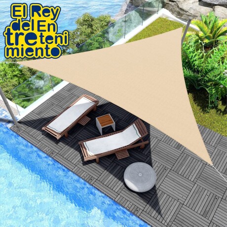 Lona Toldo Vela Triangular Filtro Uv 3,6m Sombra Beige