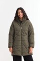 Campera puffer larga VERDE OLIVA