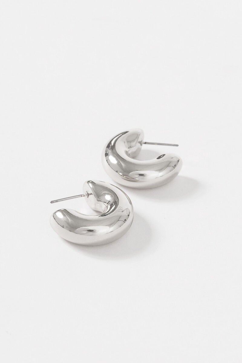 Aros gruesos plateado