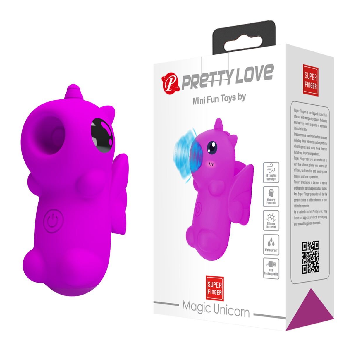 Mini Vibrador Dedo Estimulador Clítoris Magic Unicorn 