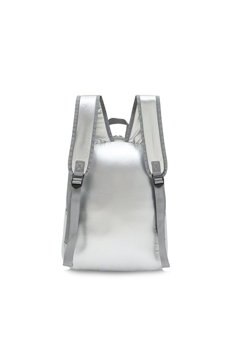 Mochila metalizada Plateado