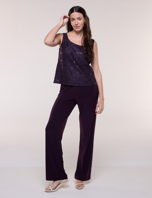 Conjunto Noche 3 Piezas VIOLETA