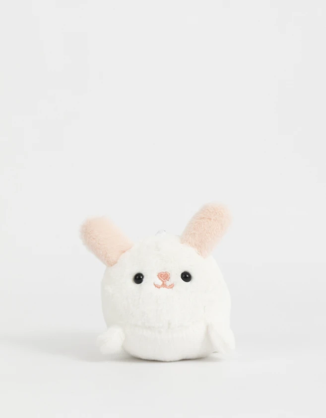 Llavero Peluche Llavero Y Charm Peluche De Conejo - Blanco Crudo