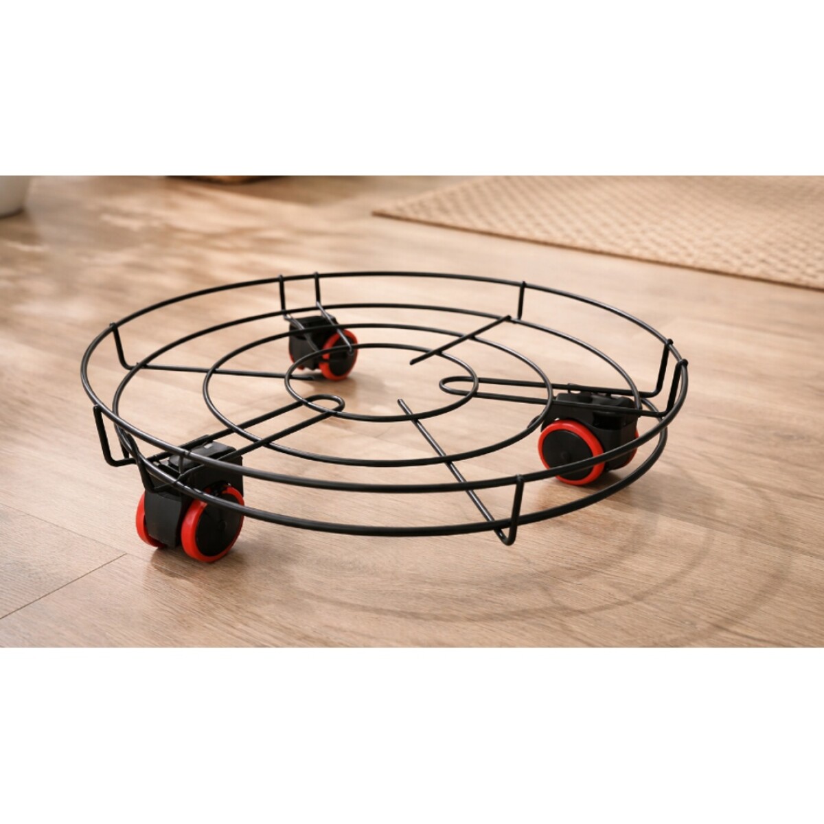 SOPORTE PORTA MACETAS/GARRAFA 33CM HASTA 30KG - NEGRO 