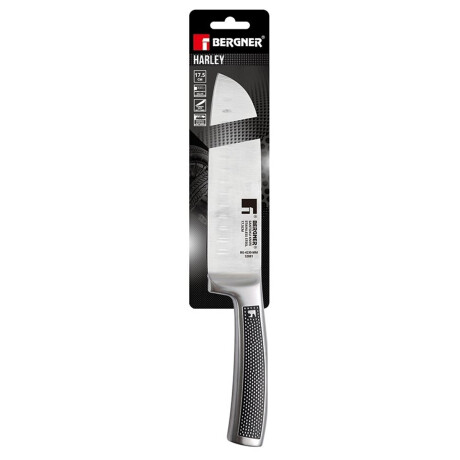 Cuchillo Santoku 17,5 cm acero inox Harley Bergner Gris metalizado