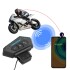 Intercomunicador Motos Auriculares Manos Libres Bt Casco Variante Color Negro
