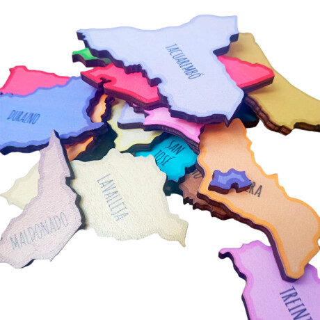 Puzzle Madera Mapa Uruguay 28x25cm Rompecabezas 19p Jug001106-uy