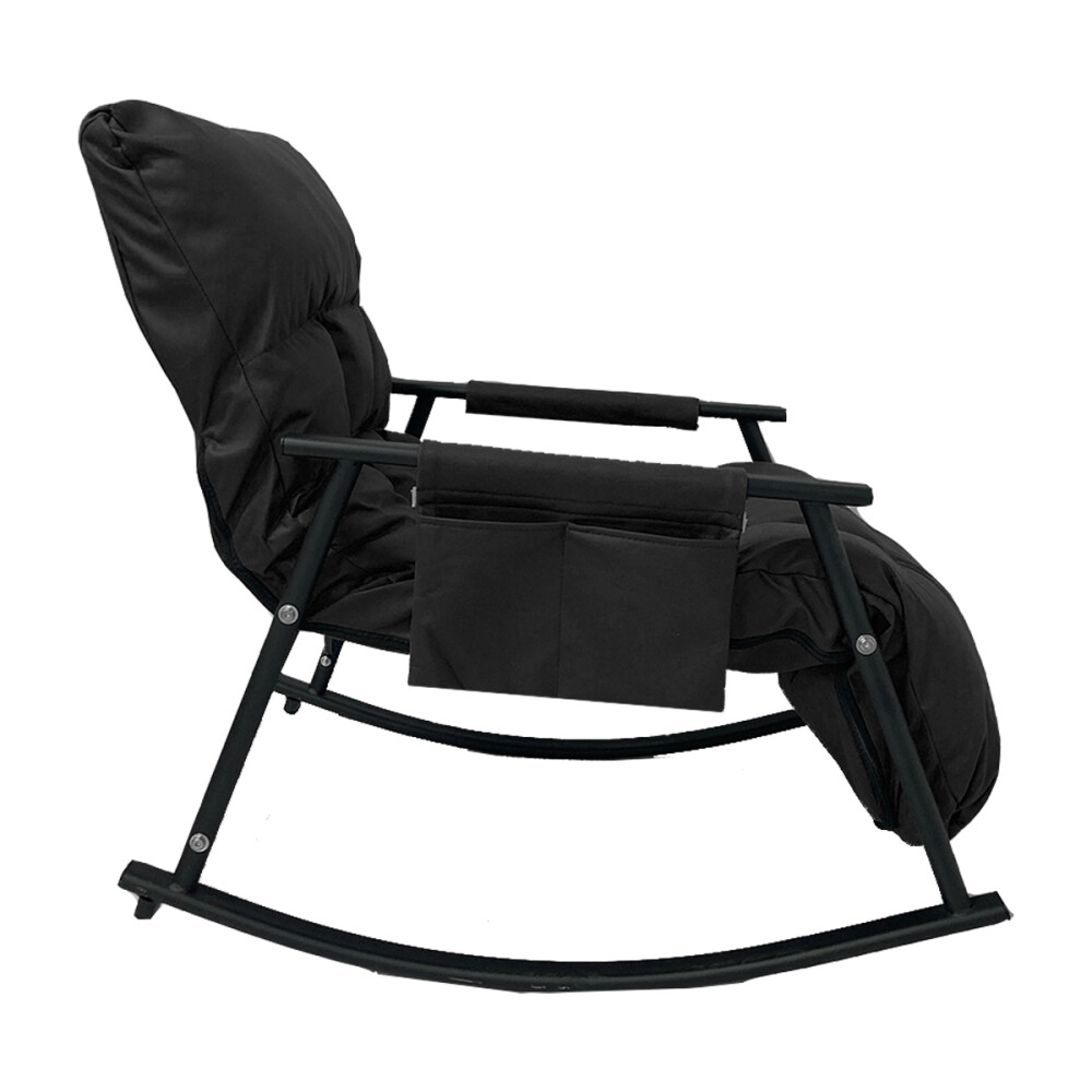Sillón Mecedor Santorin Microfibra Negro