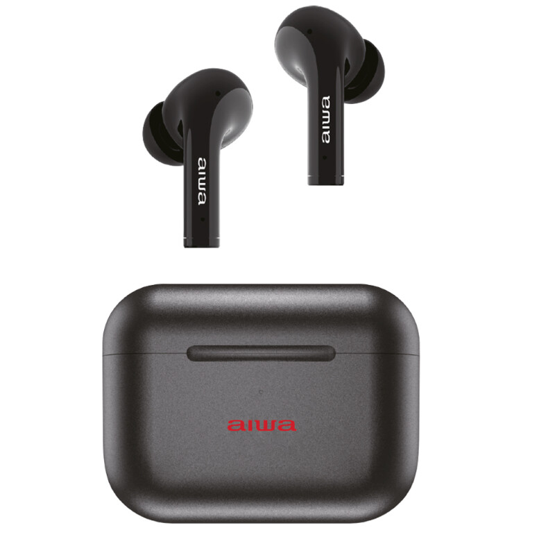 Auriculares Noise Cancelling TWS AIWA In Ear Con Micrófono Manos IPX4 y Carga Rápida USB C Negro | AW30ANCBK