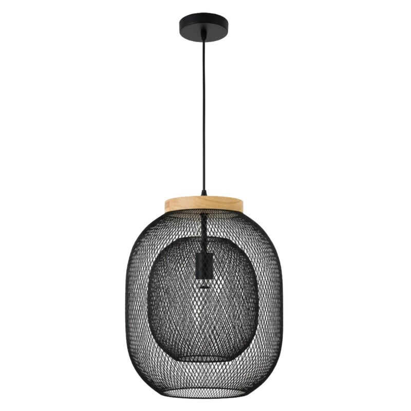 LAMPARA METAL NEGRO COLGANTE Unica