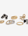 Sets Anillos Strass Sets 8 Anillos - Combinacion Bicolor