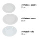 Juego Vajilla 12pcs cerámica D25/18/20cm BLANCO